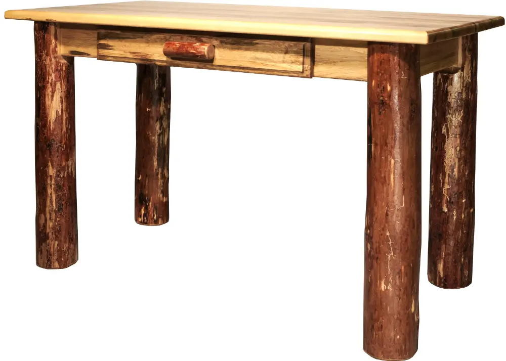 Glacier Country Rustic Wood Writing Desk-1