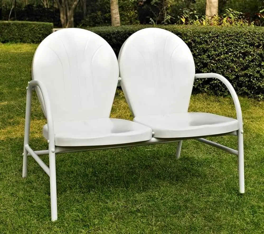 CO1002A-WH Metal Loveseat in White - Griffith-1