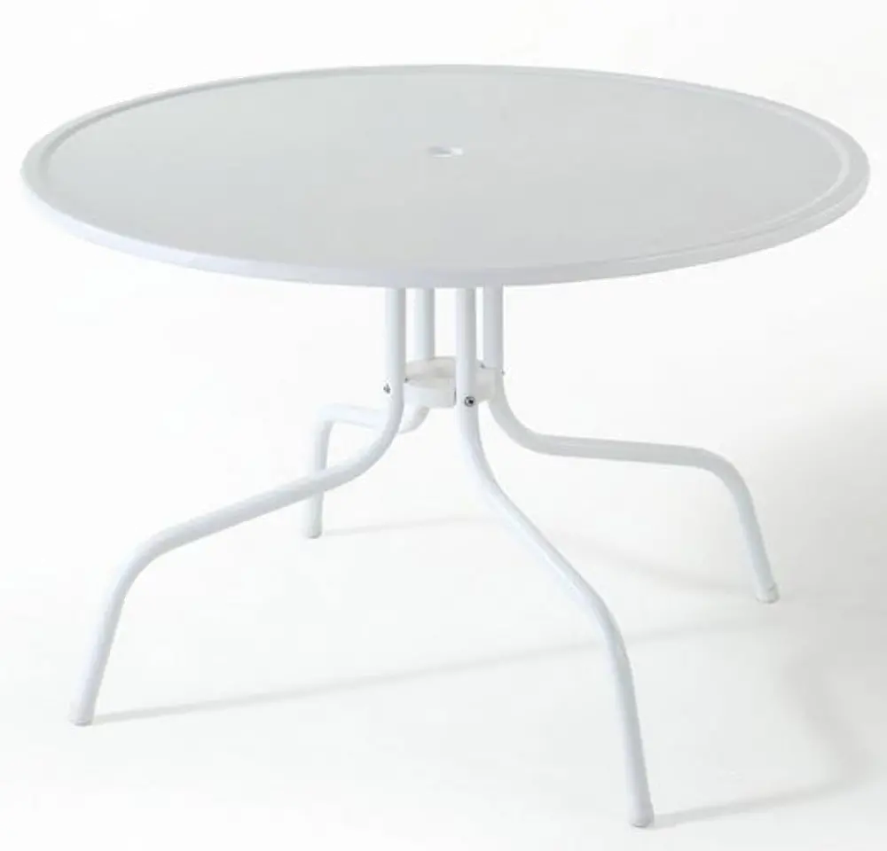 CO1012A-WH 40 Inch White Outdoor Patio Dining Table - Griffith-1