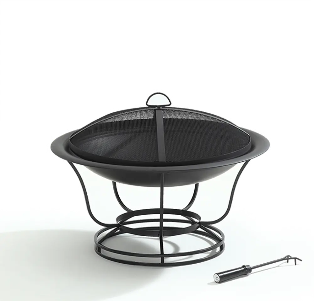 CO9002A-BK Traditional Outdoor Fire Pit - Buckner-1