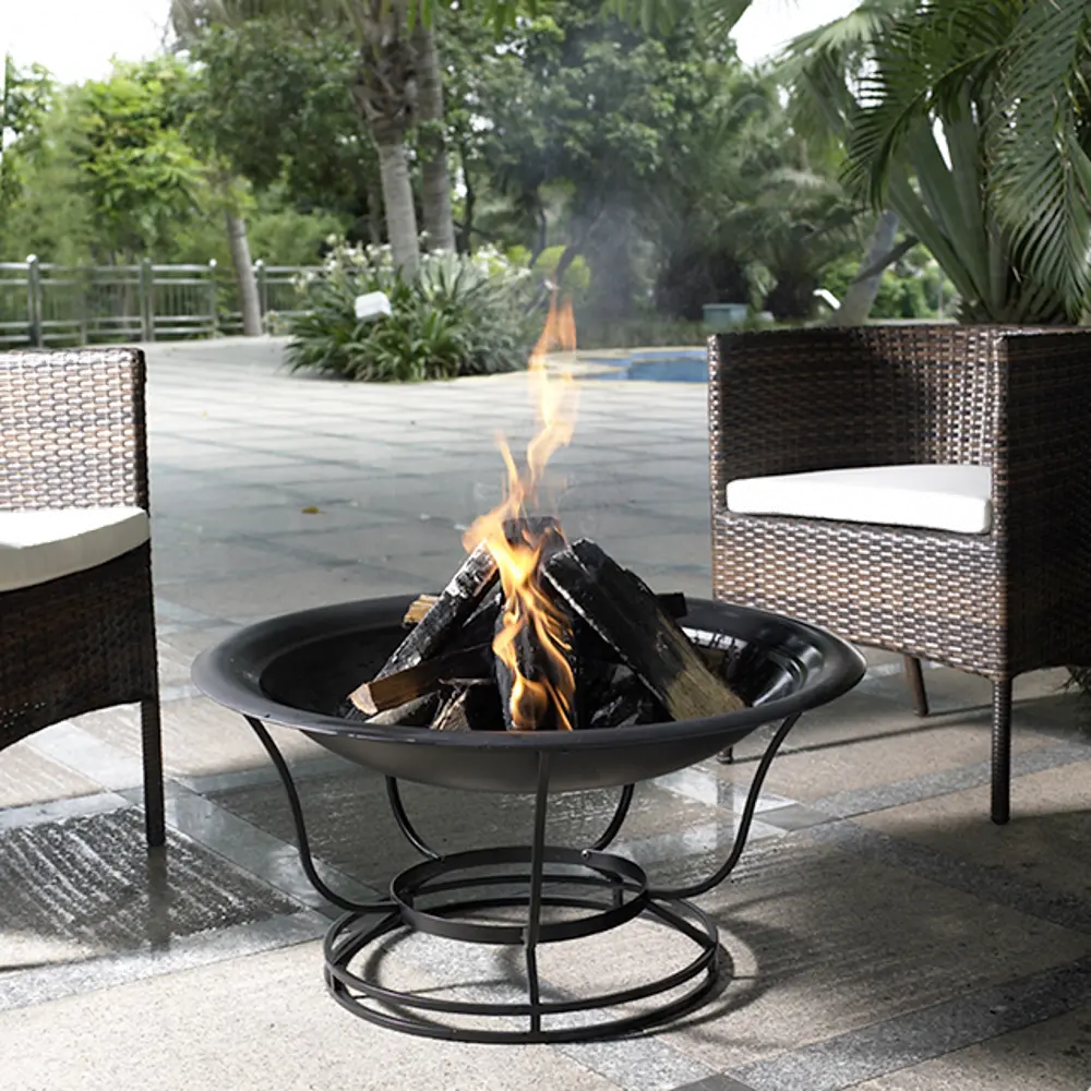 CO9002A-BK Traditional Outdoor Fire Pit - Buckner-1