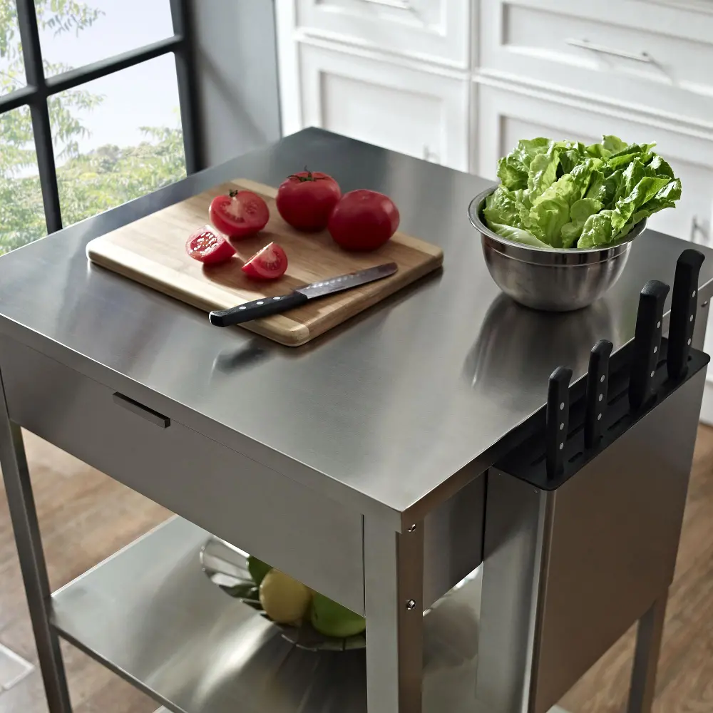 CF3009-ST Stainless Steel Culinary Prep Kitchen Cart-1