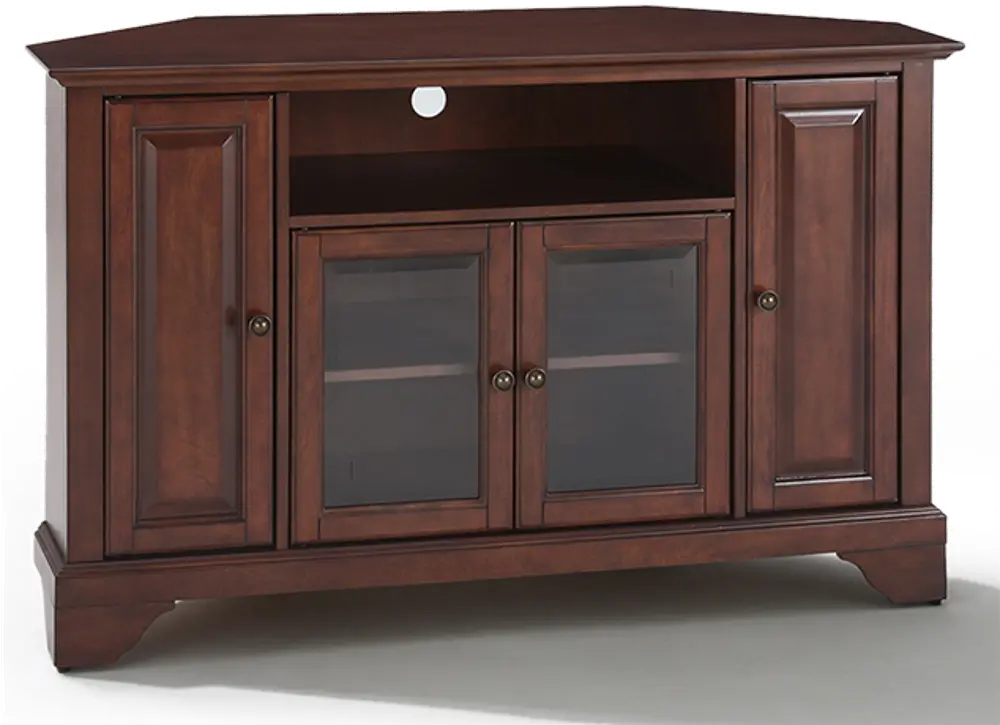 KF10006BMA Mahogany 48 Inch Corner TV Stand - LaFayette-1