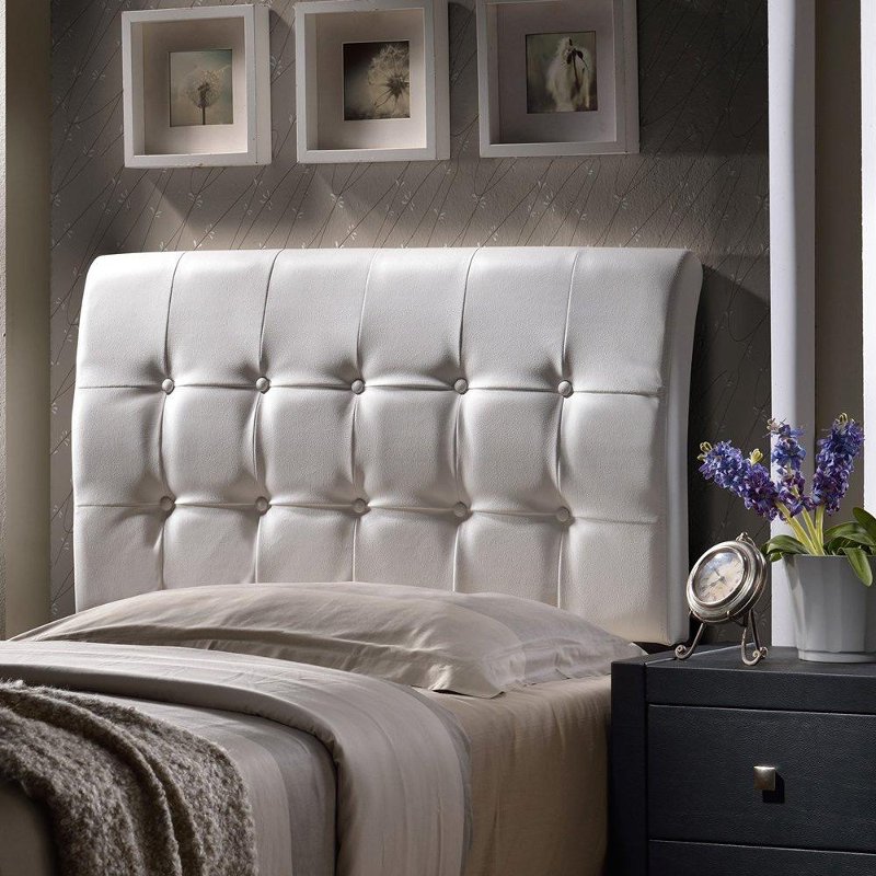 White Upholstered King Headboard Lusso Rc Willey Furniture