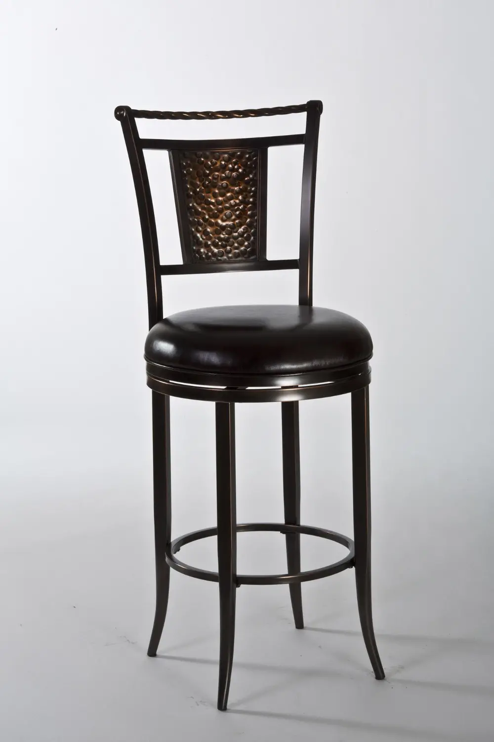 Black and Copper Swivel Counter Height Stool - Parkside -1