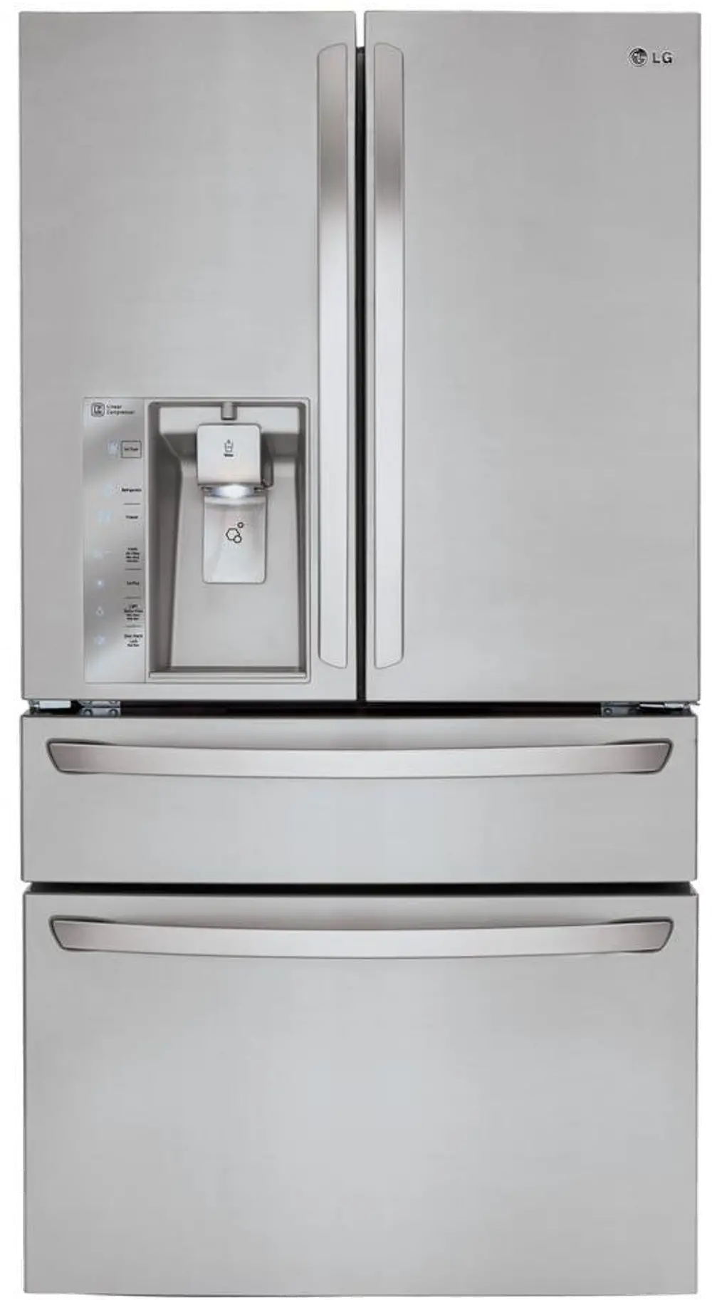 LMXC23746S LG Counter Depth 4 Door French Door Refrigerator - 22.7 cu. ft., 36 Inch Stainless Steel-1