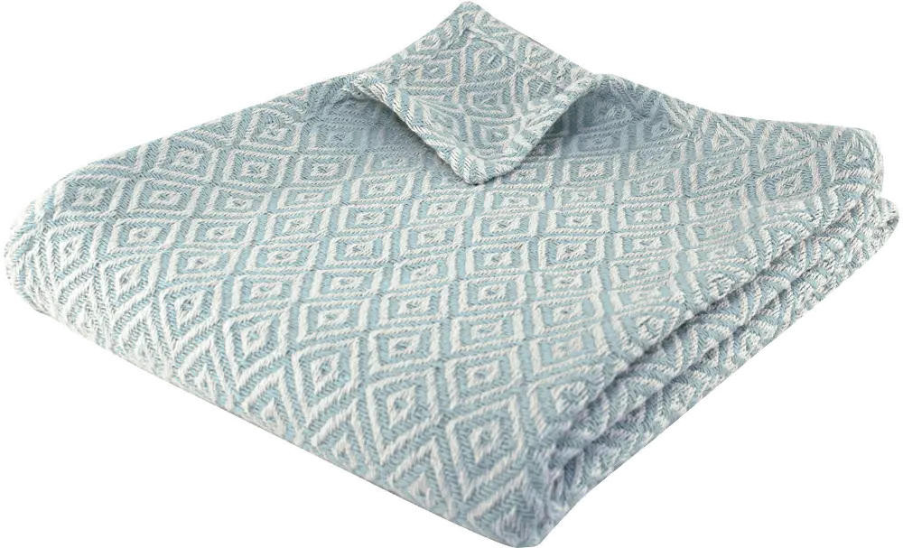 Aqua Diamond Throw Blanket-1