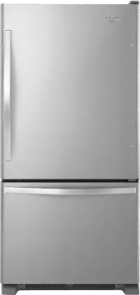 Whirlpool 22.07-cu ft Bottom-Freezer Refrigerator with Ice Maker (White)  ENERGY STAR in the Bottom-Freezer Refrigerators department at