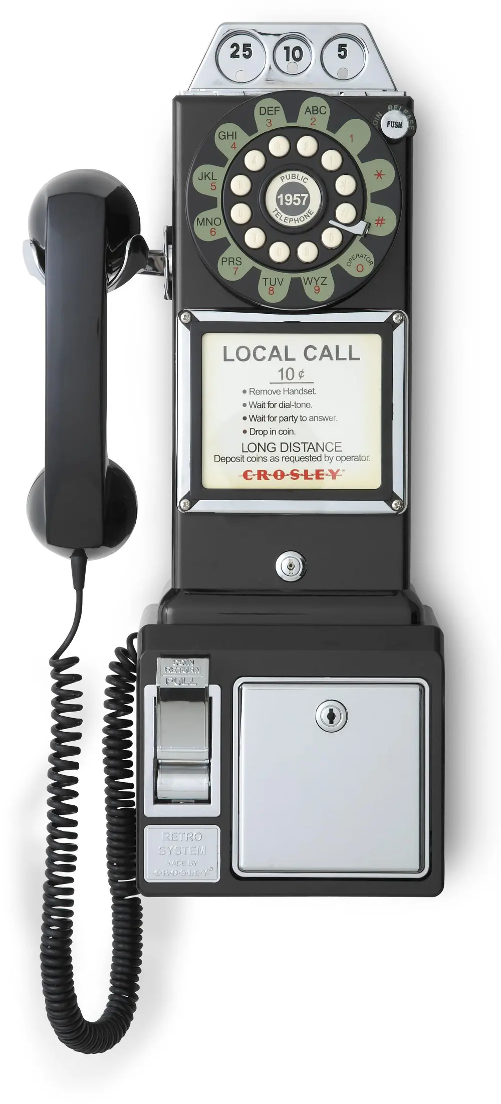 CR56-BK Black 1950'S Replica Payphone-1