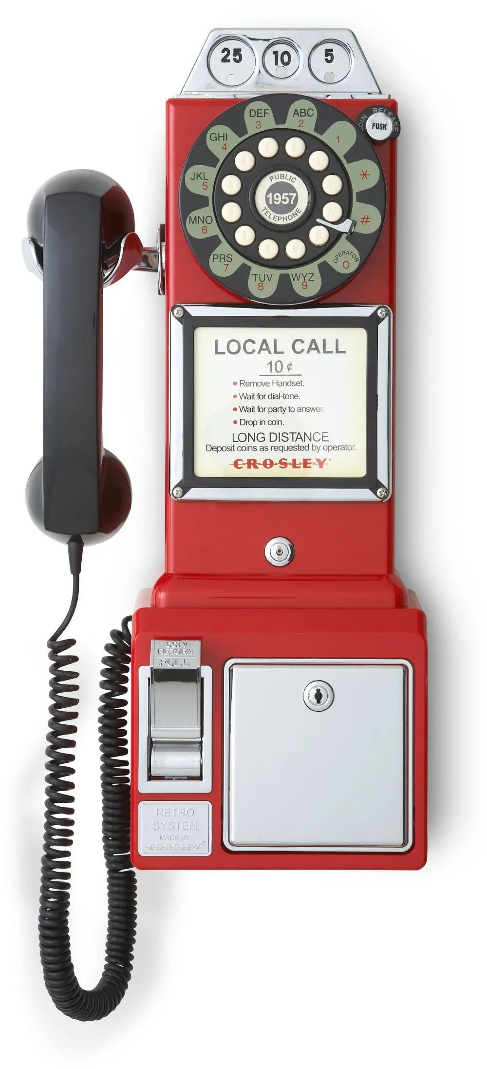 CR56-RE Red 1950'S Replica Payphone-1