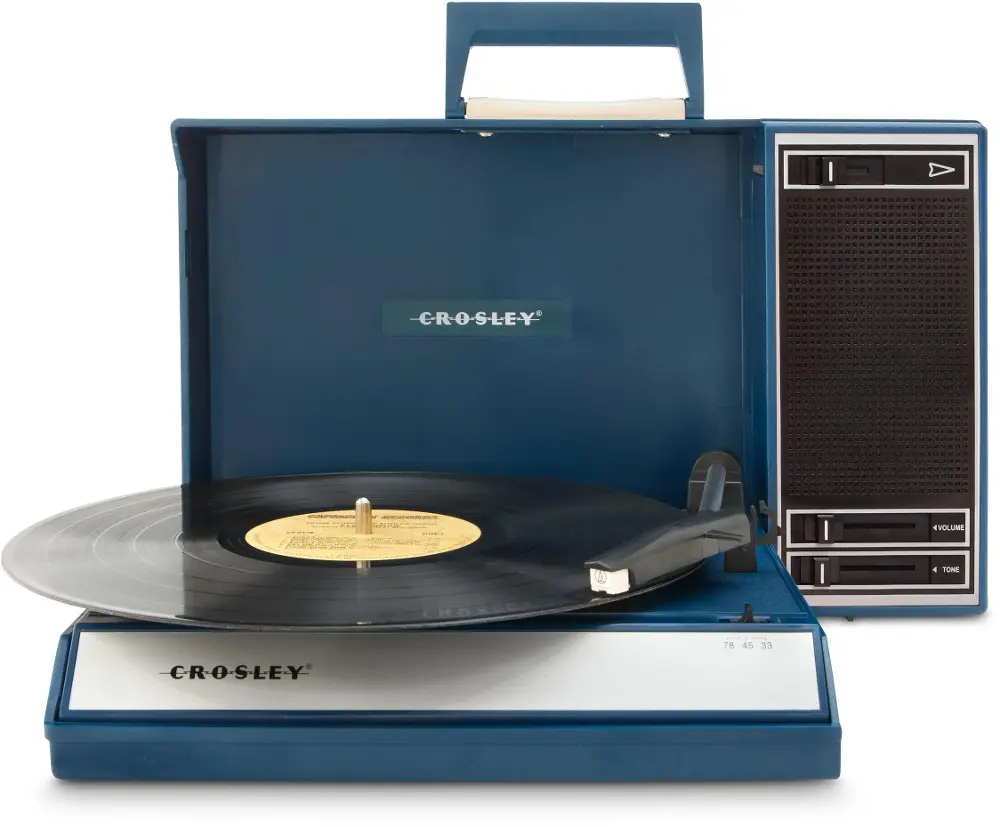 CR6016A-BL Crosley Spinnerette Portable USB Record Player-1