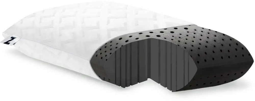 Z by Malouf Zoned Dough + Bamboo Charcoal Queen Pillow-1