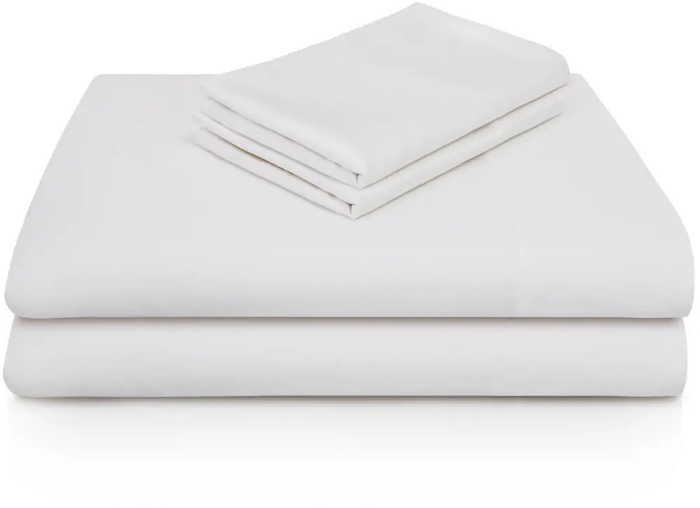White Rayon from Bamboo King Size Sheet Set-1