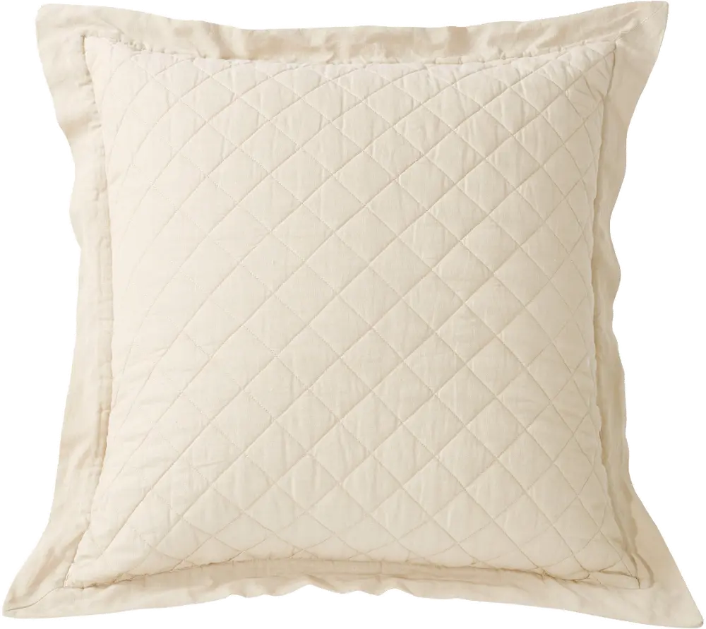 Quilted Linen Euro Sham - no filling-1