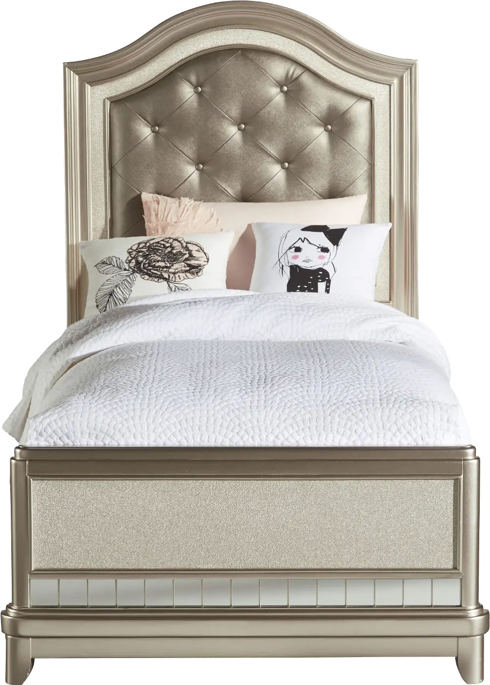 Lil' Diva Champagne Twin Bed-1