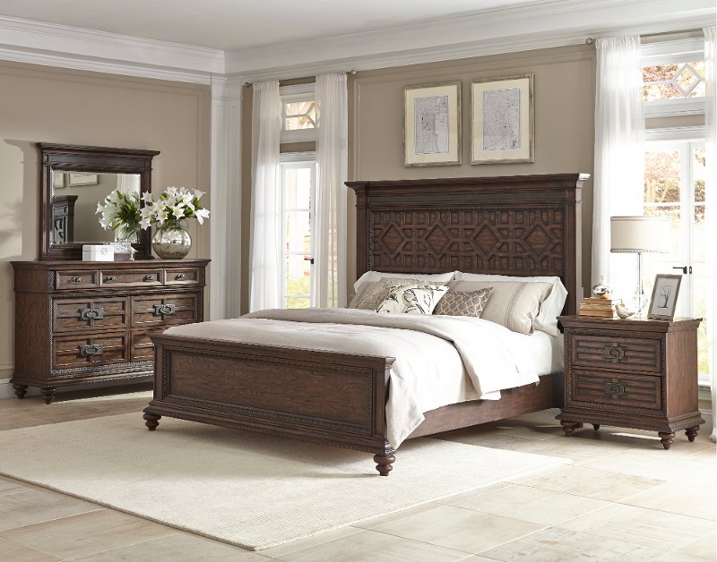 Palencia Rustic Brown 4 Piece Queen Bedroom Set | RC Willey Furniture Store