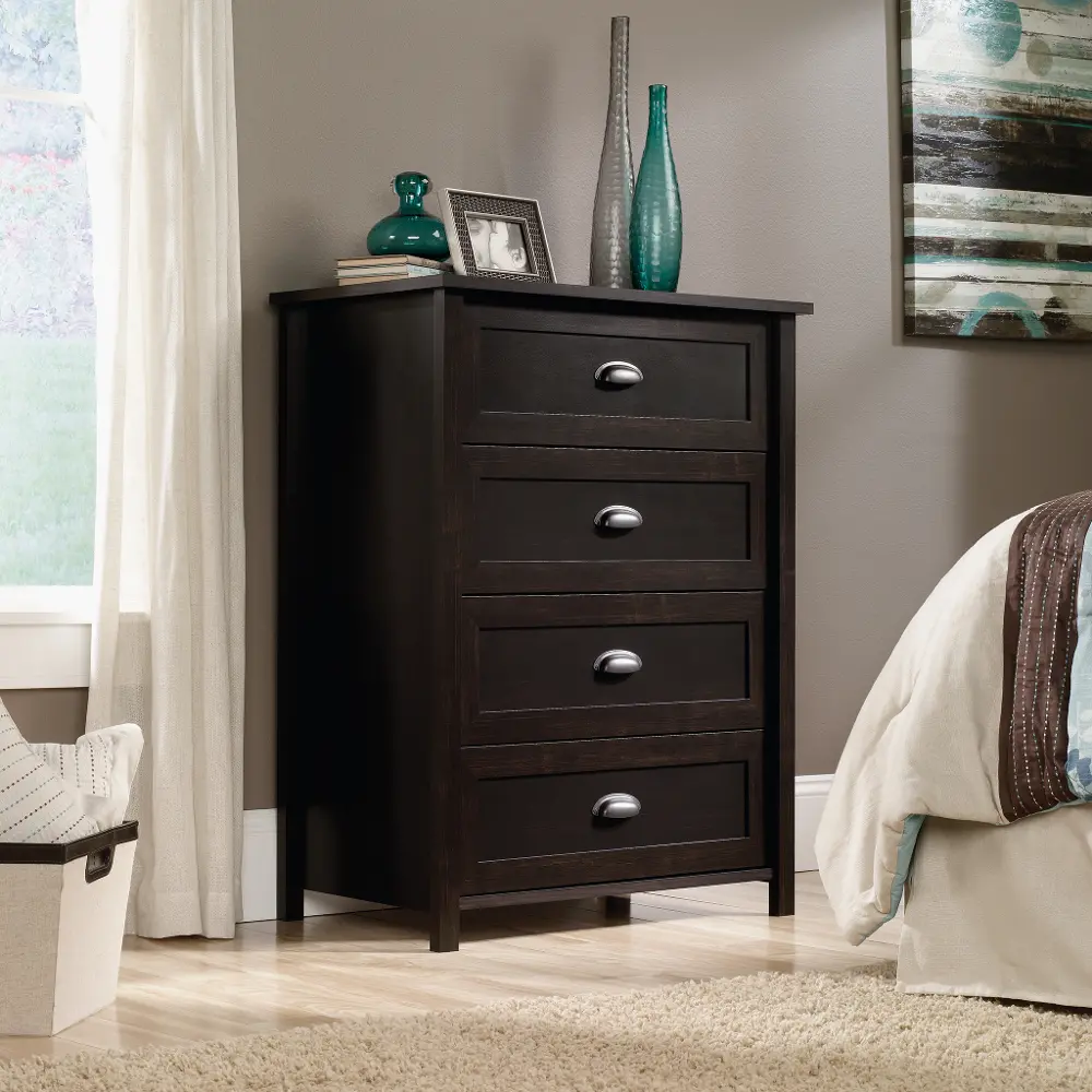 Black 4-Drawer Chest - County Line -1