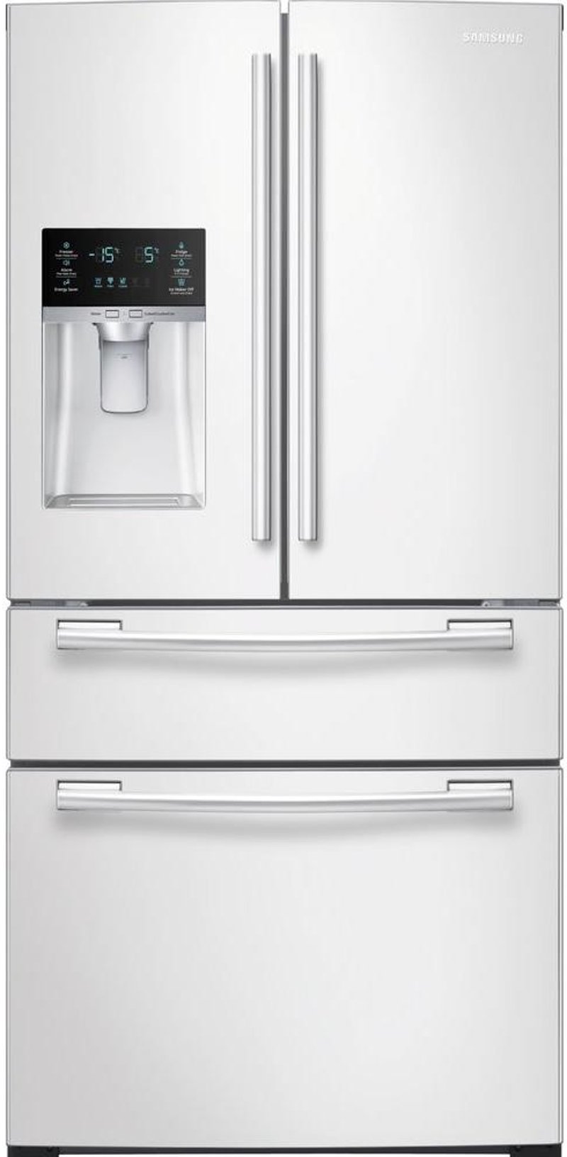 Samsung 24 73 Cu Ft 4 Door French Door Refrigerator With Flexzone Drawer 33 Inch White