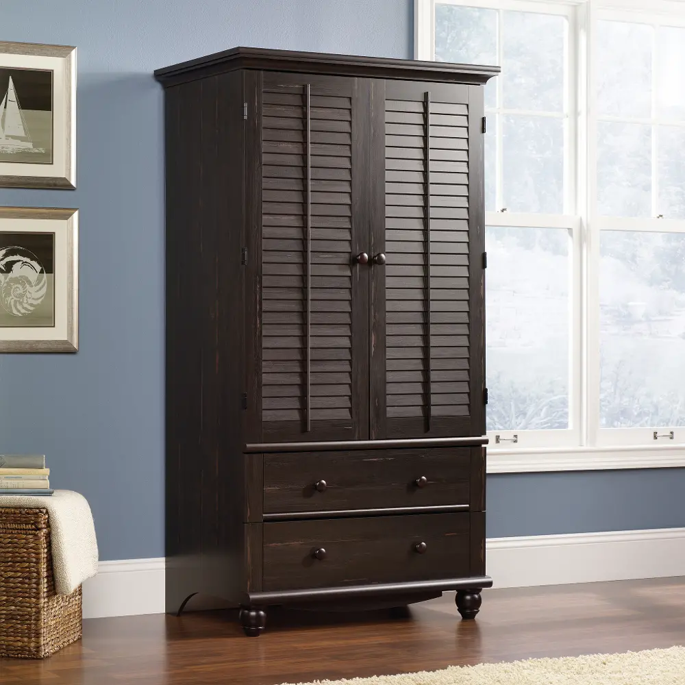 Antiqued Brown Armoire - Harbor View -1