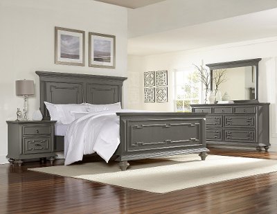 Gray 6-Piece Queen Bedroom Set - Asher Lane | RC Willey Furniture ... Gray 6-Piece Queen Bedroom Set - Asher Lane | RC Willey Furniture ...