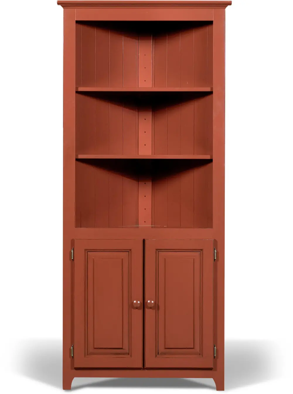 Pantry Heirloom Red Corner Cabinet-1
