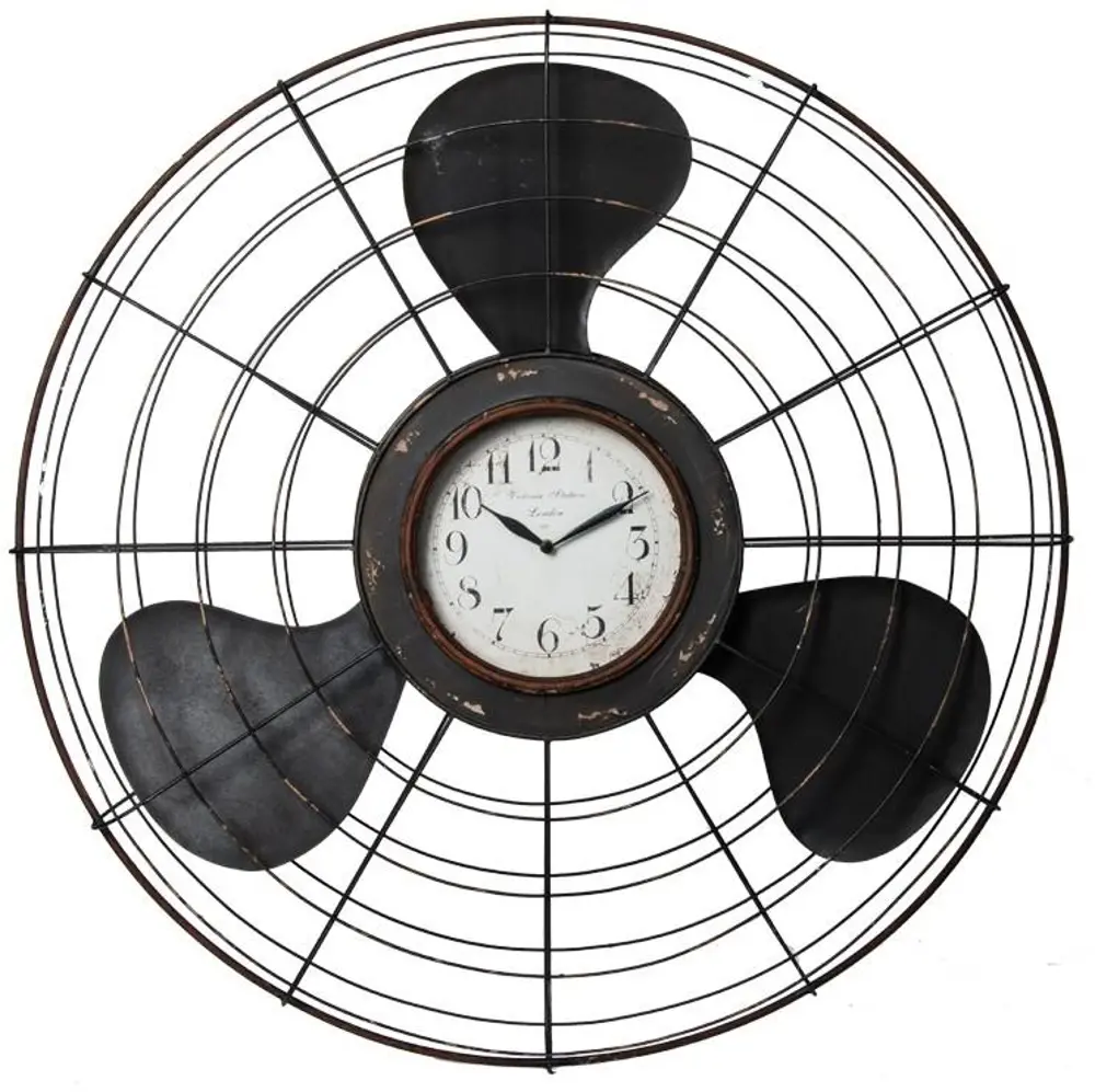 Metal Antique Fan Clock-1