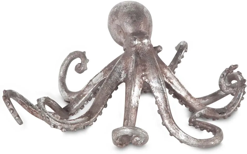 Small Aged Pewter Octopus-1