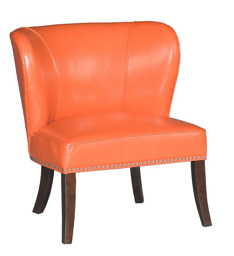 Orange Leather Accent Chair Home Design Ideas