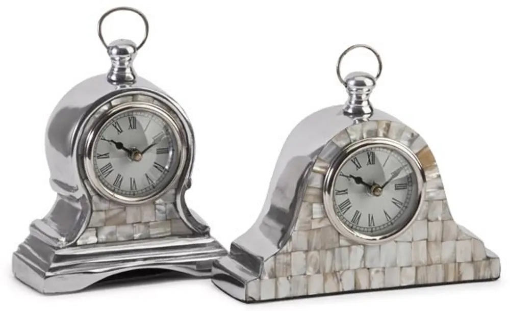 Assorted Mother of Pearl Tabletop Clock-1