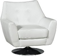 Modern White Swivel Barrel Chair - Ontario | RC Willey Furniture Store
