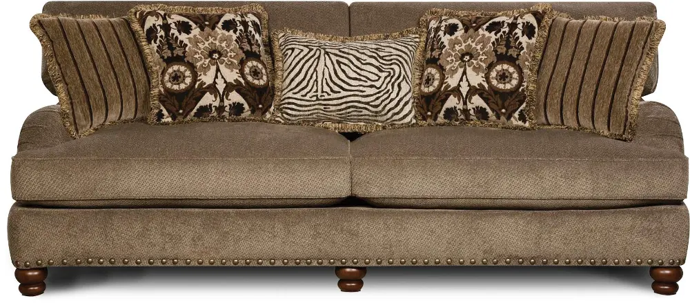 Traditional Mink Brown Sofa - Prodigy-1