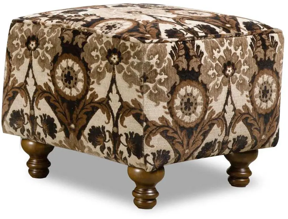 Traditional Brown & Black Accent Ottoman - Prodigy-1