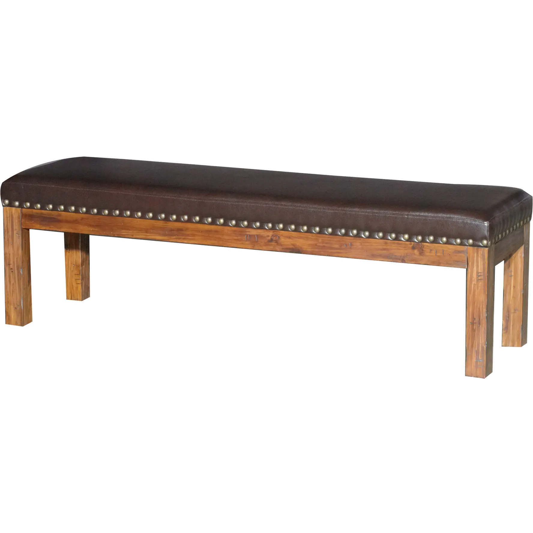 Chambers Creek Rustic Brown Dining Bench-1