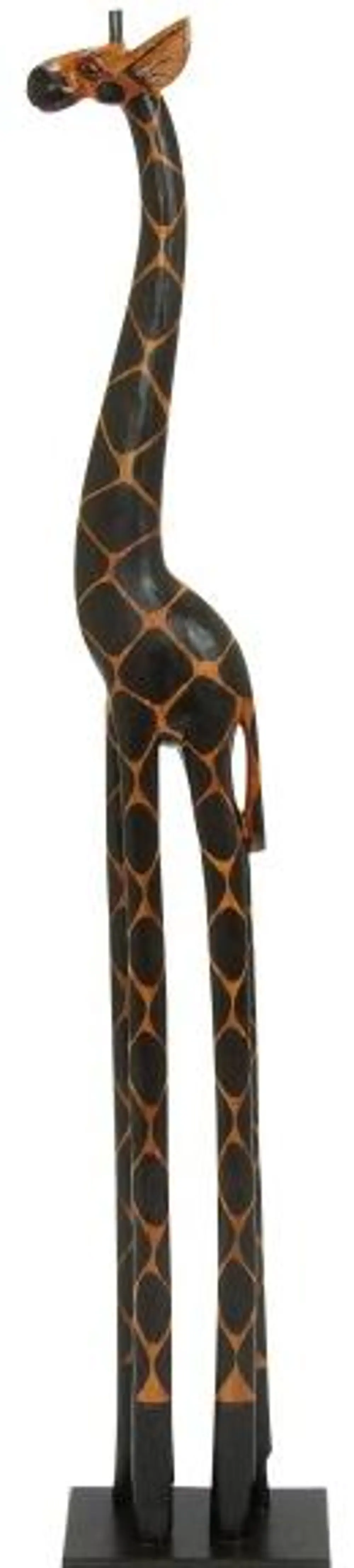 40 Inch Wooden Giraffe Sculpture-1