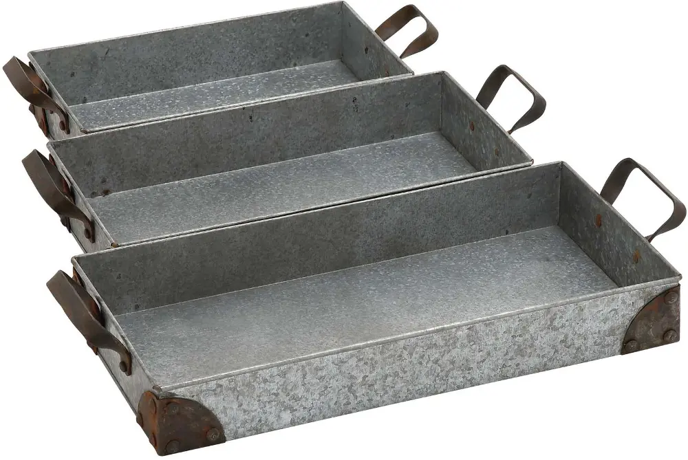 25 Inch Metal Tray with Handles-1