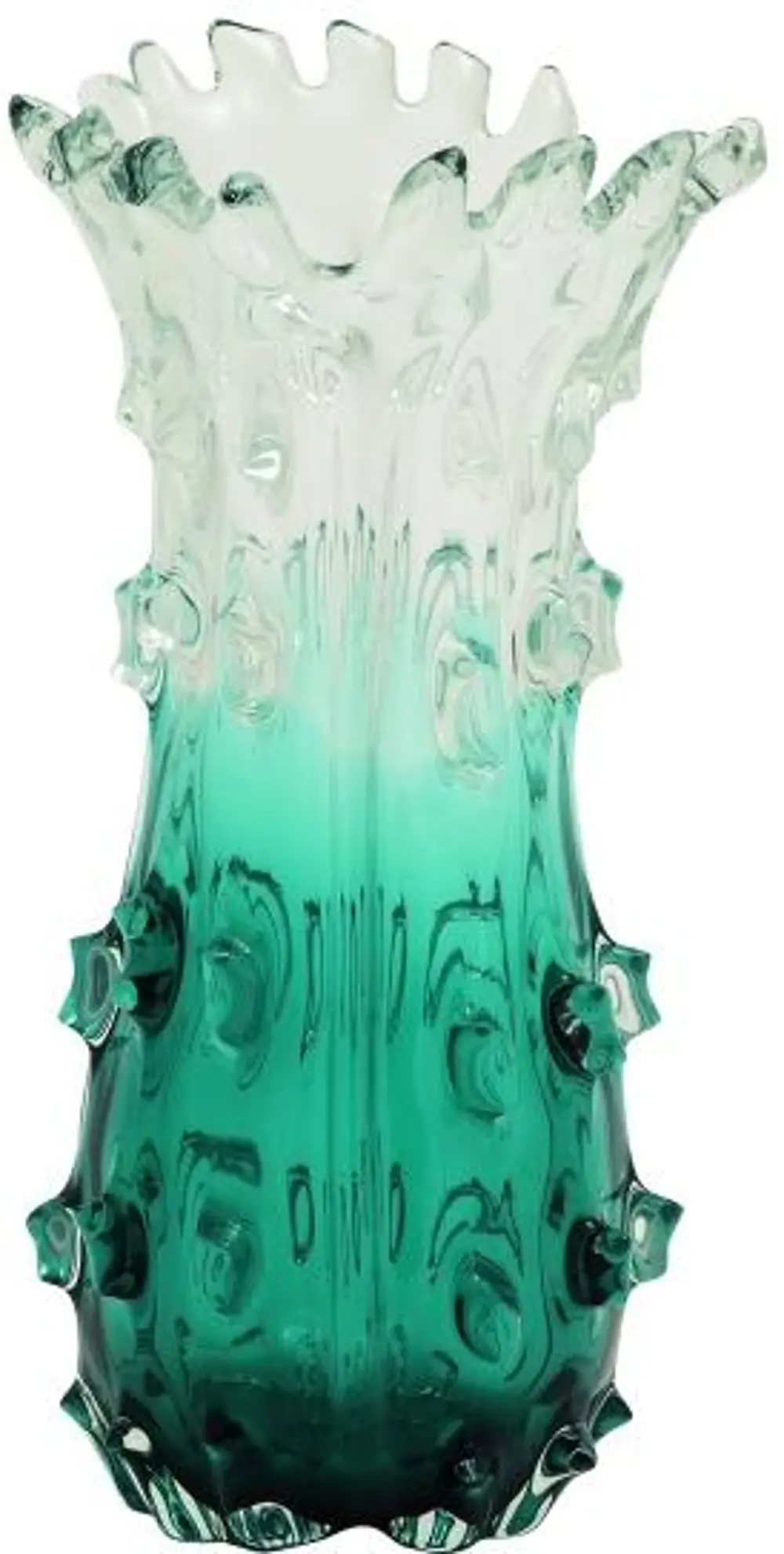 Clear Blue Glass Vase-1
