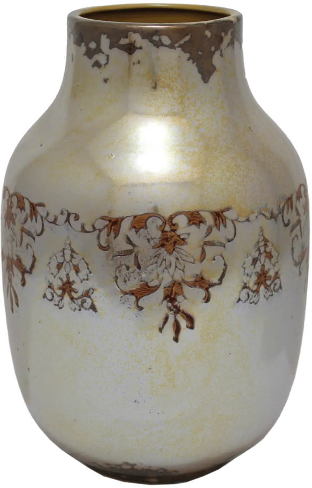 14 Inch Tall Neck Ceramic Vase-1