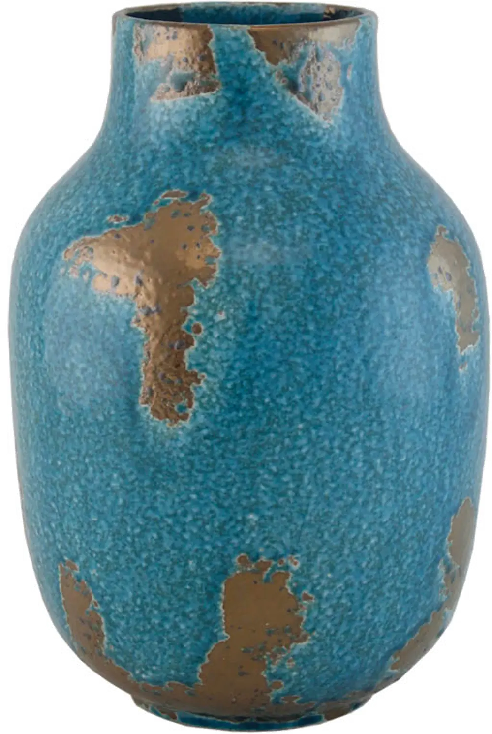 14 Inch Blue Ceramic Vase-1