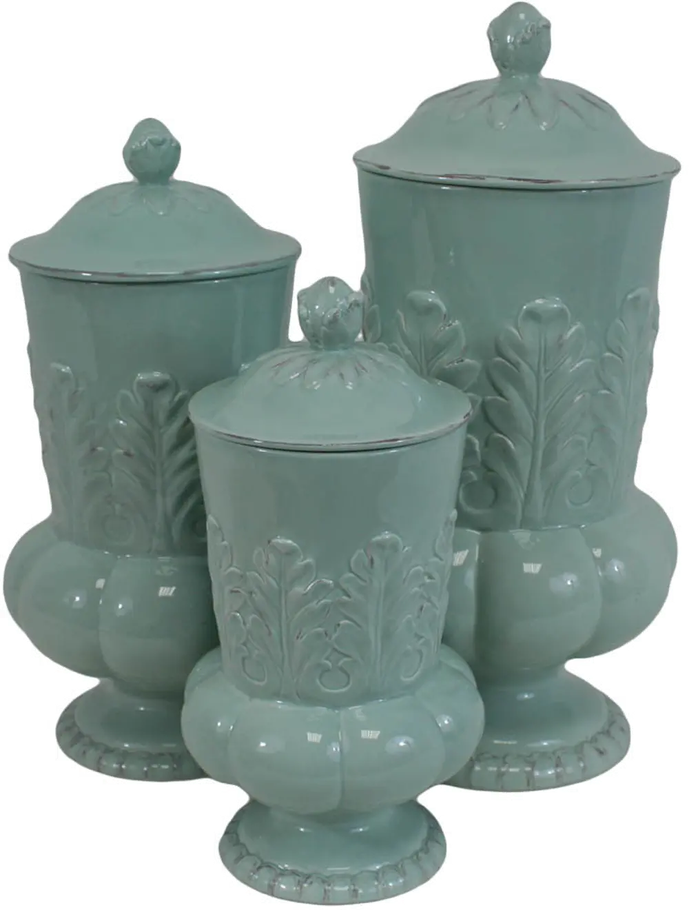 14 Inch Mint Lidded Canister-1