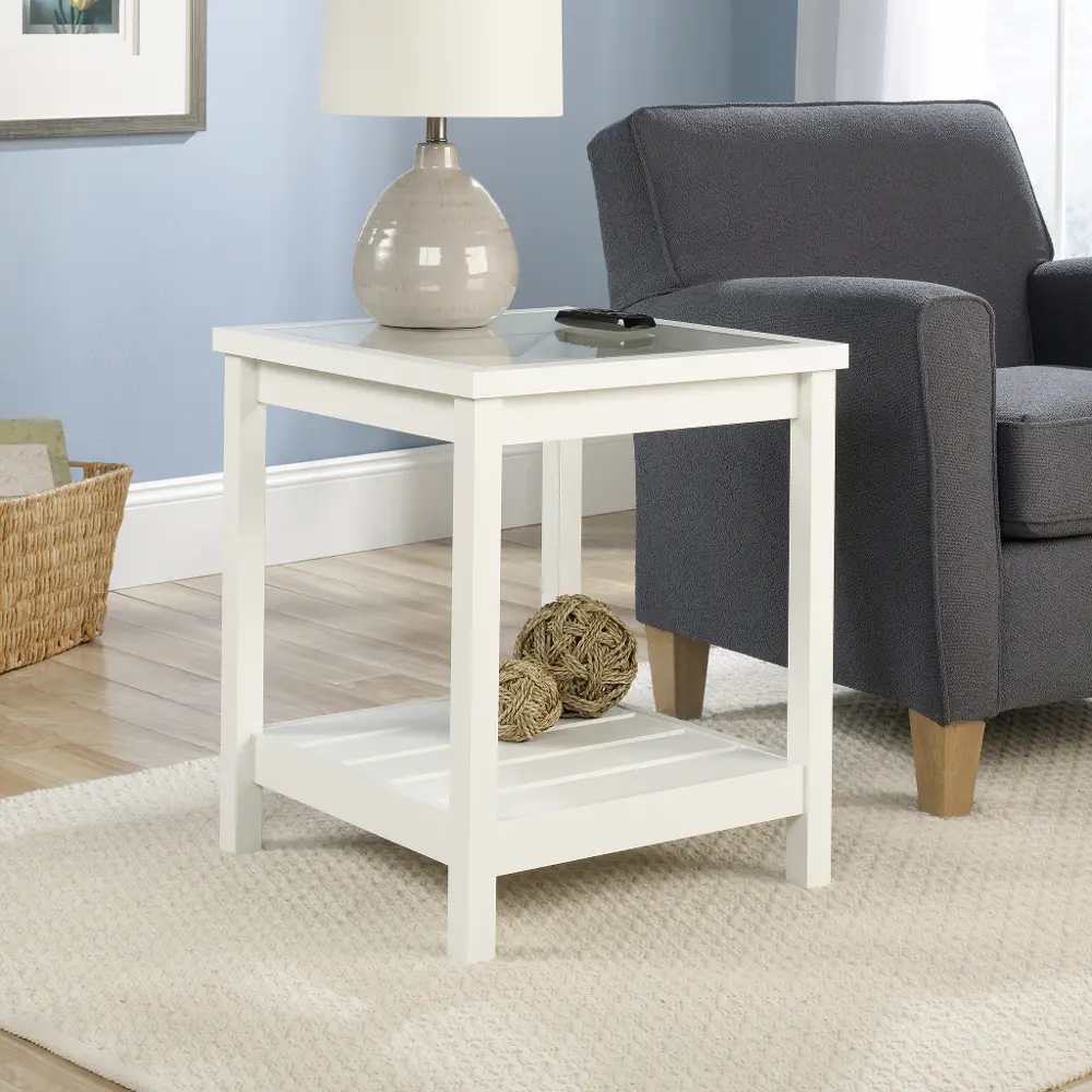 Soft White Side Table - Cottage Road-1