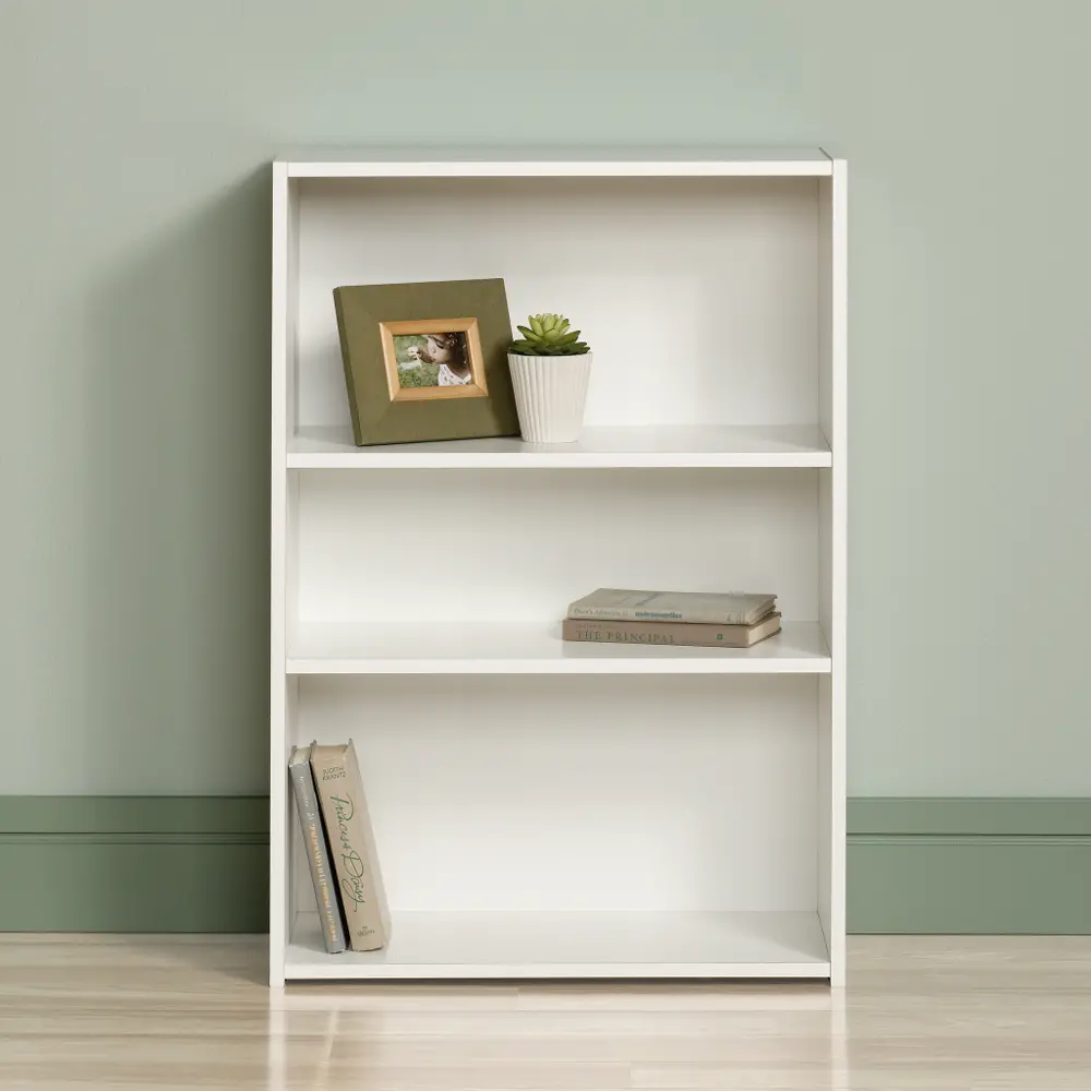 Soft White 3-Shelf Bookcase - Beginnings -1