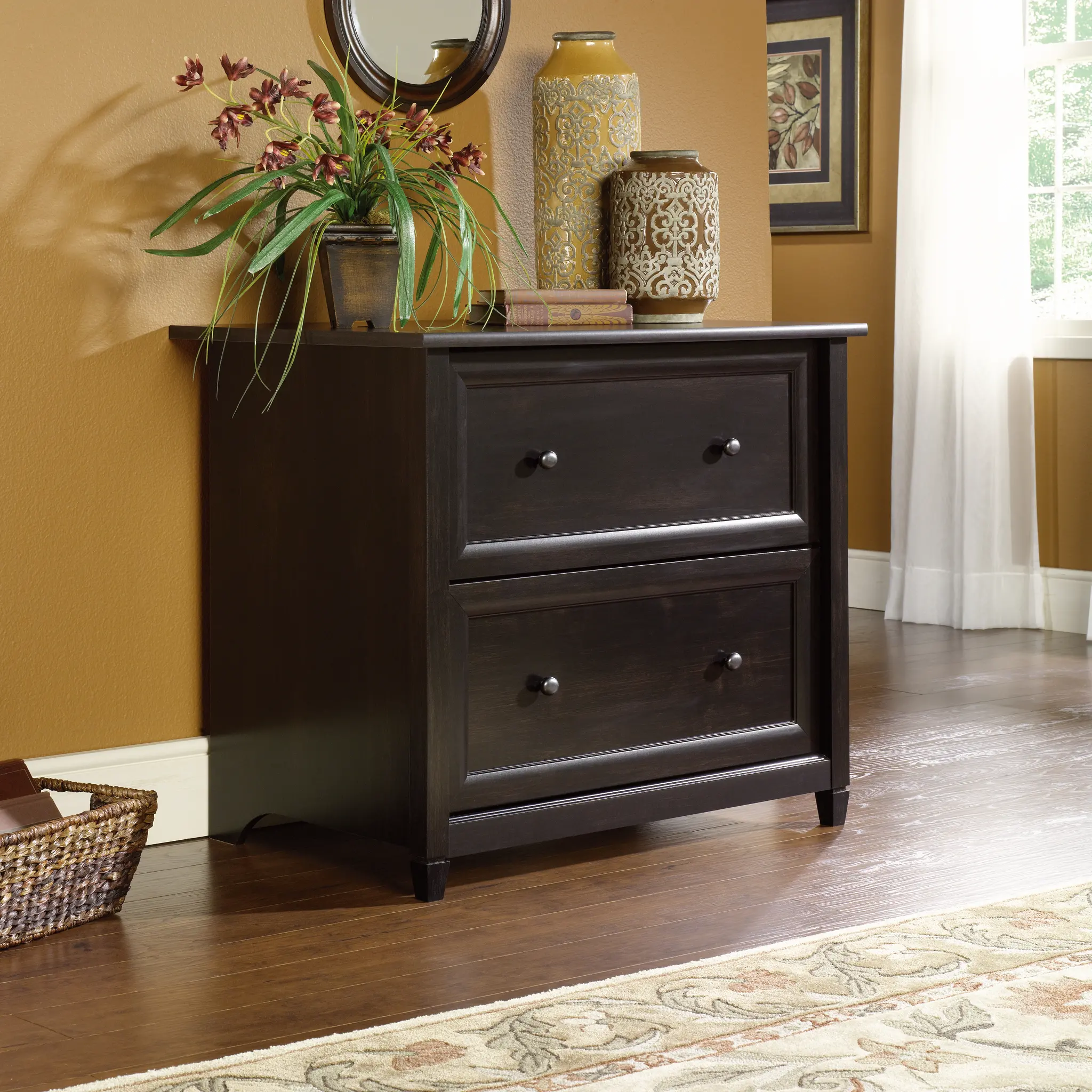 Estate Black 2 Drawer Lateral File Cabinet - Edge Water