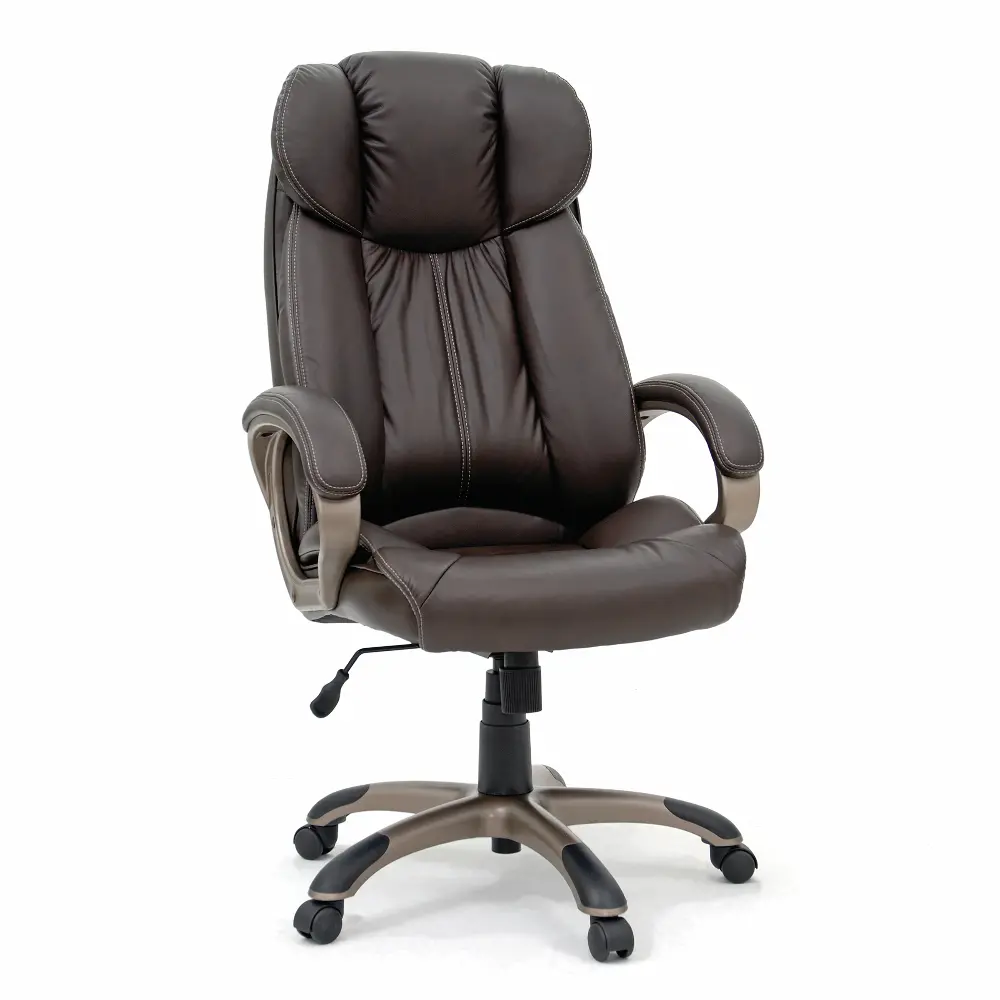 Brown Leather Executive Chair - Gruga -1