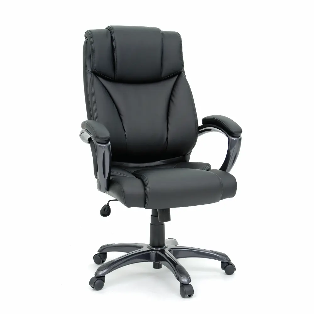 Black Leather Deluxe Executive Chair - Gruga -1