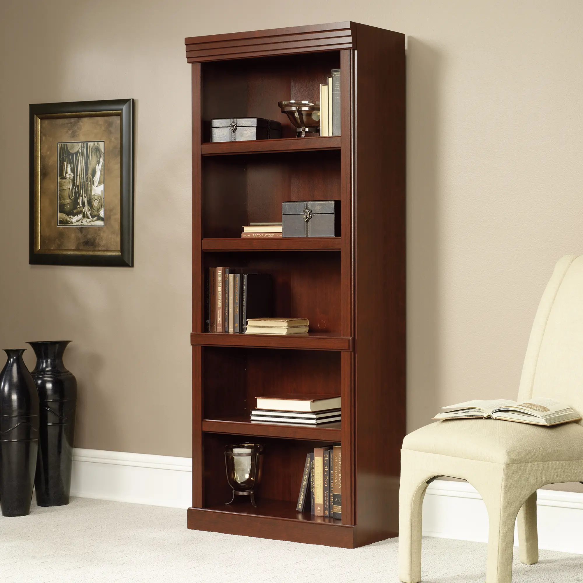 Classic Cherry Library Bookcase - Heritage Hill