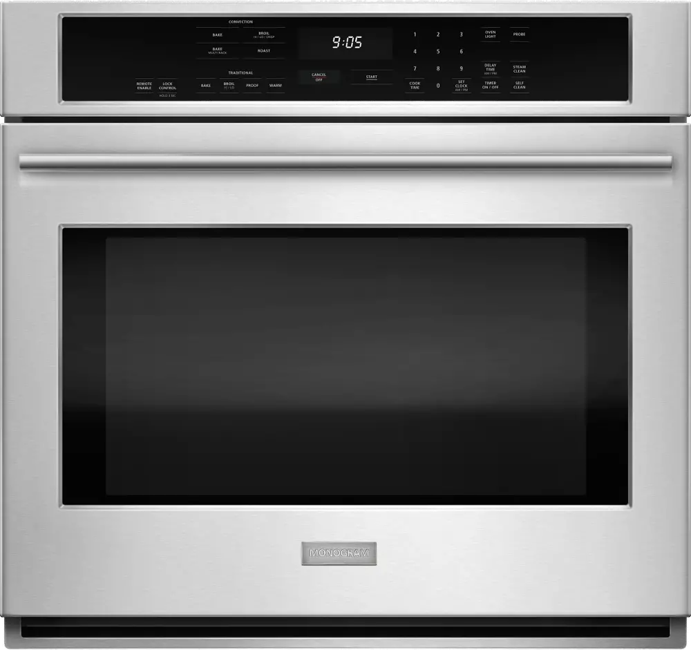 ZET9050SHSS Monogram 30 Inch Smart Convection Single Wall Oven - 5.0 cu. ft. Stainless Steel-1