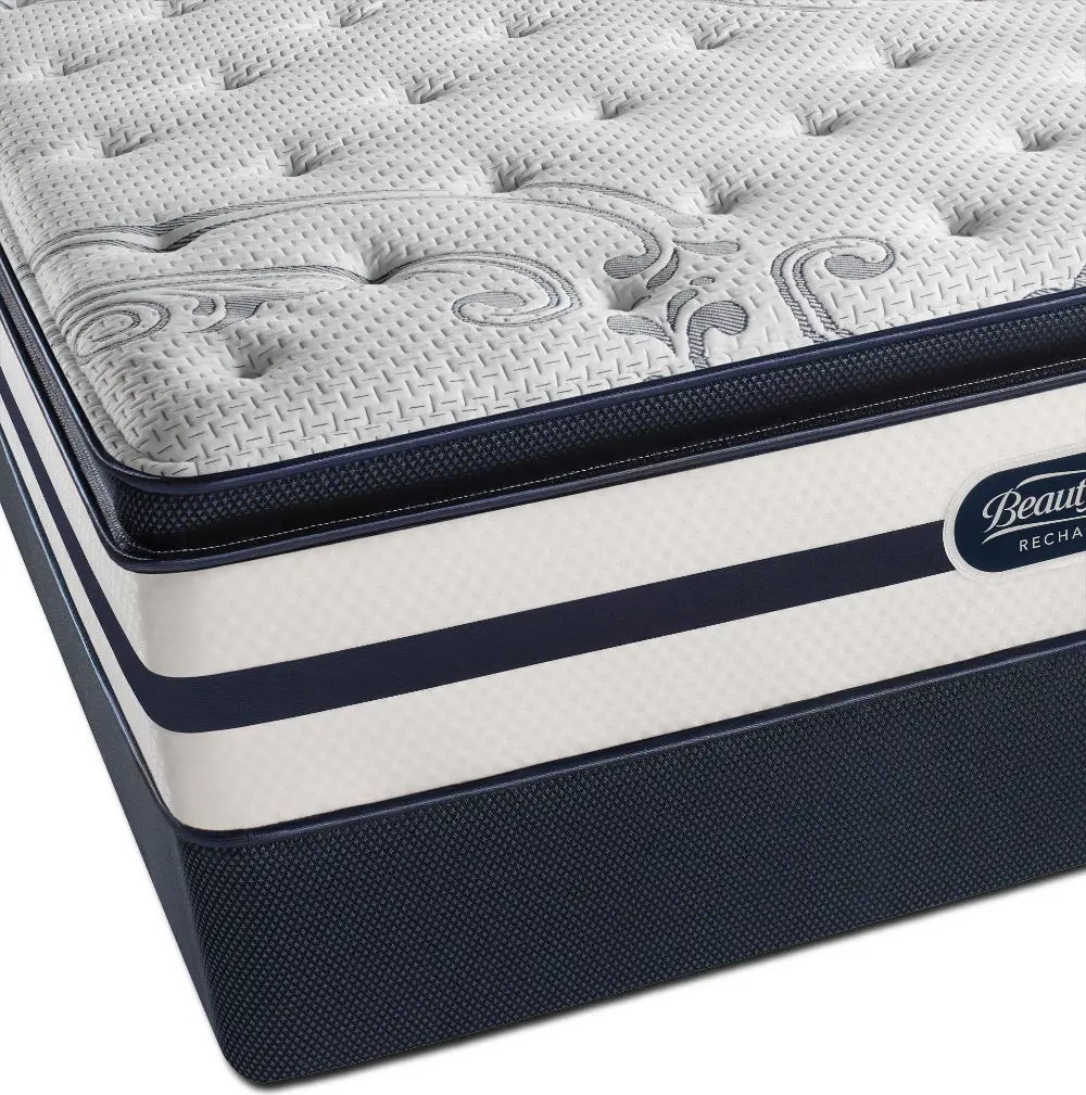 KIT Queen Sleep Set - Beautyrest Helen Plush Pillow Top Low-Profile -1