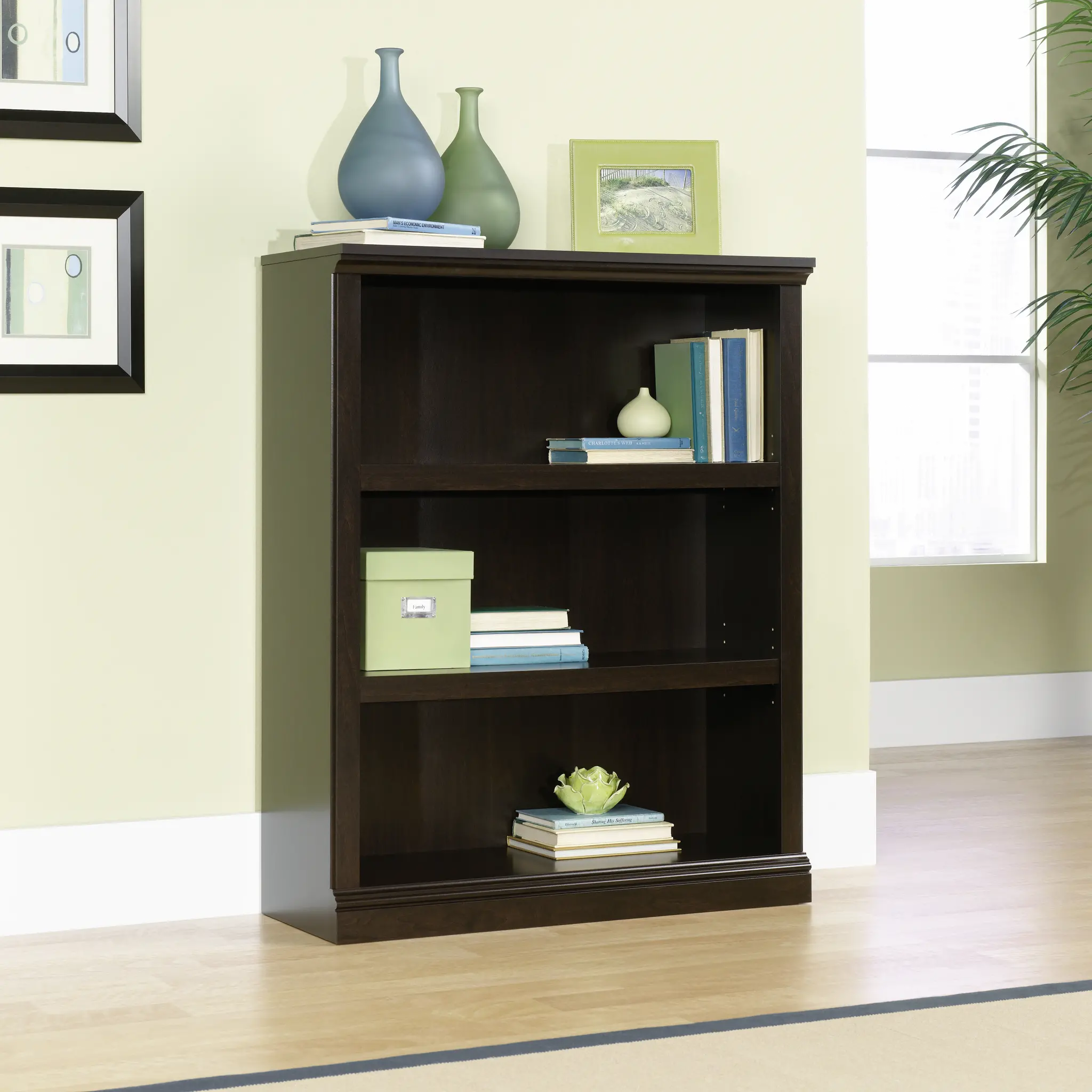Jamocha 3-Shelf Bookcase - Storage