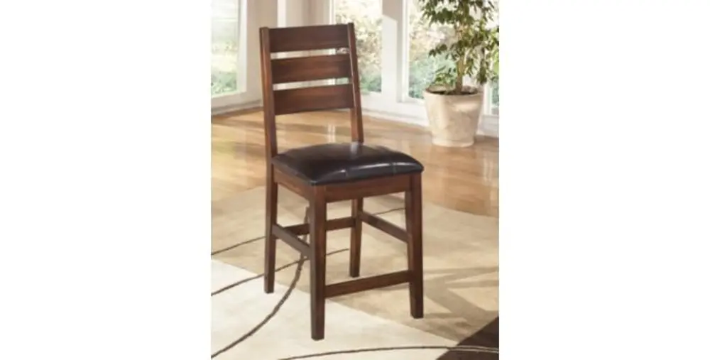 Larchmont Burnished Dark Brown Counter Stool (Set of 2) - Larchmont-1