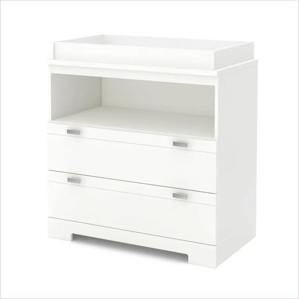 3840330 White Changing Table with Storage - Reevo -1